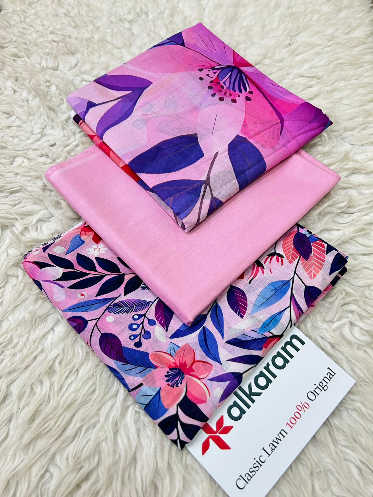 AL KARAM  LAWN PRINTED DRESSS