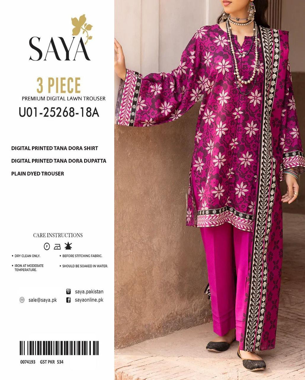 PRINTED LAWN DRESS SAYA BRAND