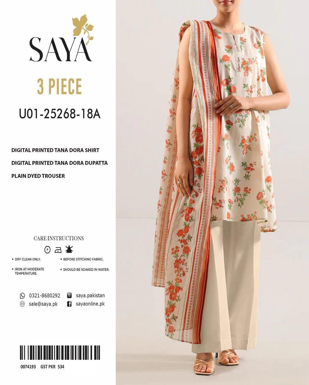 PRINTED LAWN DRESS SAYA BRAND