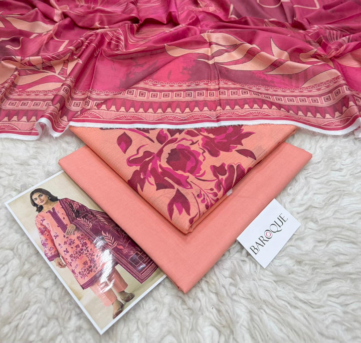 Lawn baroque 3 piece dress