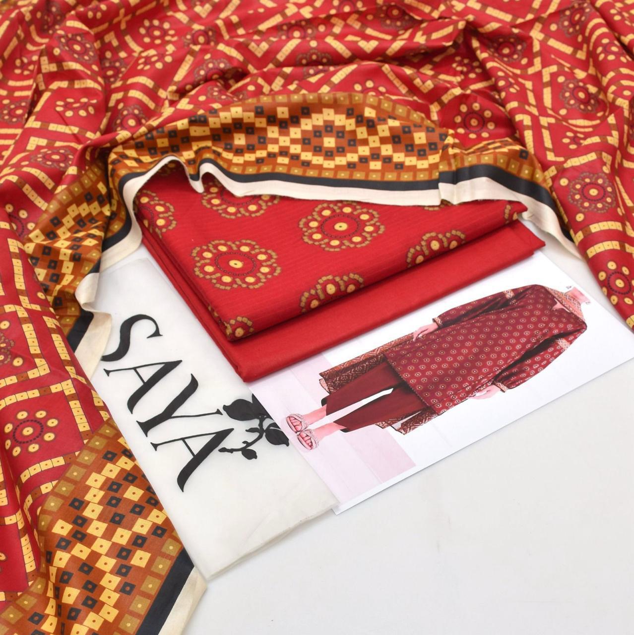 PRINTED LAWN DRESS SAYA BRAND