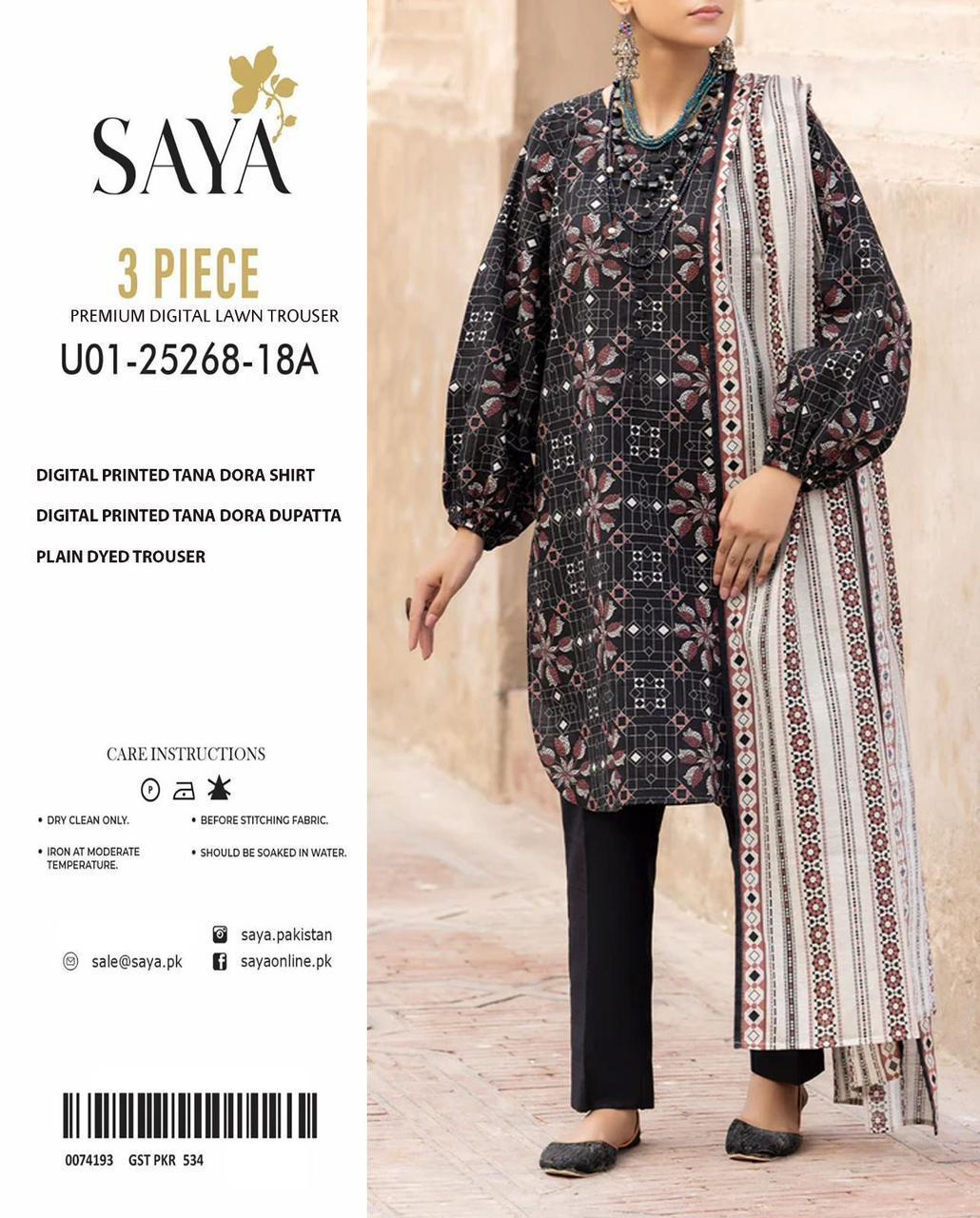 PRINTED LAWN DRESS SAYA BRAND