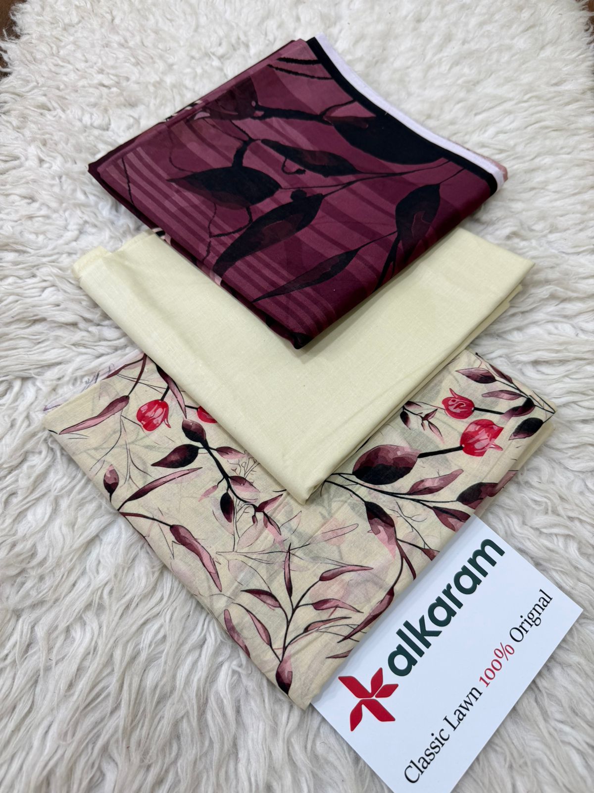 AL KARAM  LAWN PRINTED DRESSS