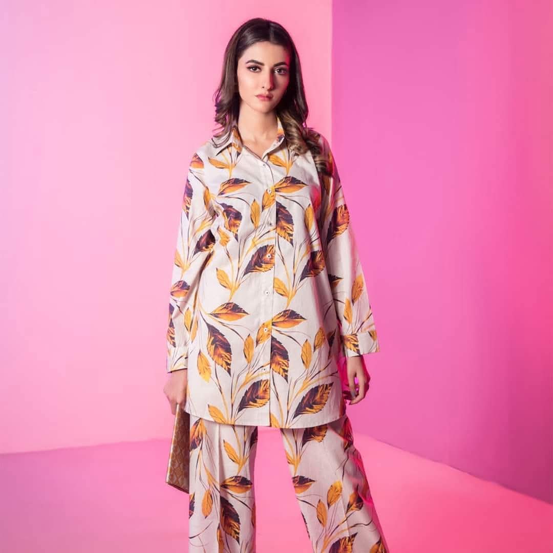 Women's Blue Floral Printed Kurta & Trouser Co-Ord Set