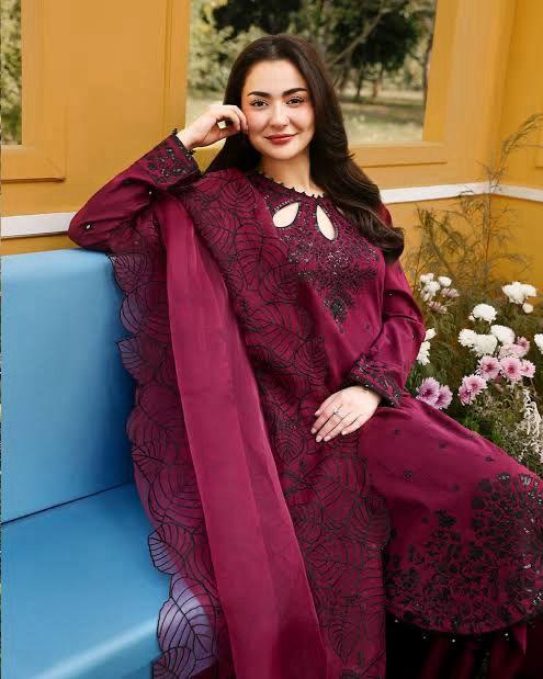 3 piece Embroidered  lawn