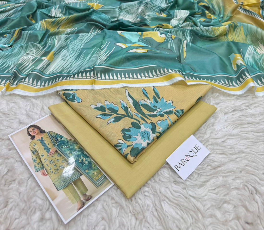Lawn Boroque 3 piece dress