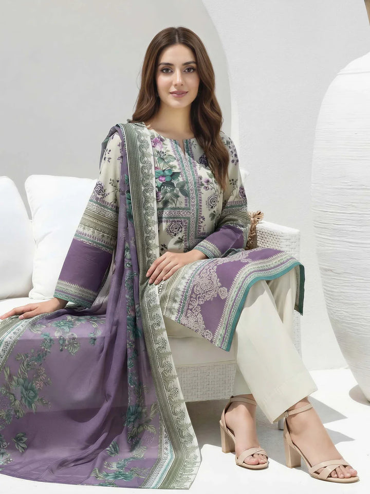 3 Piece Lawn Suit (Unstitched)