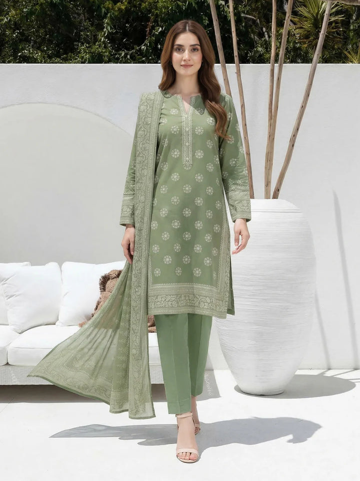 3 Piece Lawn Paste Suit (Unstitched)