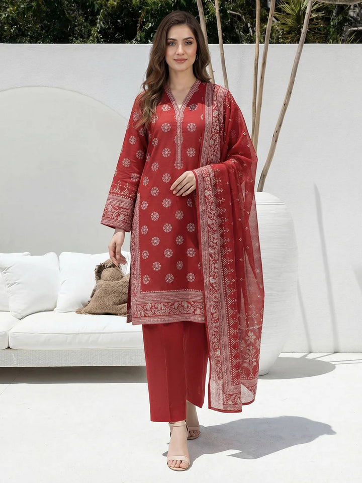 3 Piece Lawn Paste Suit (Unstitched)