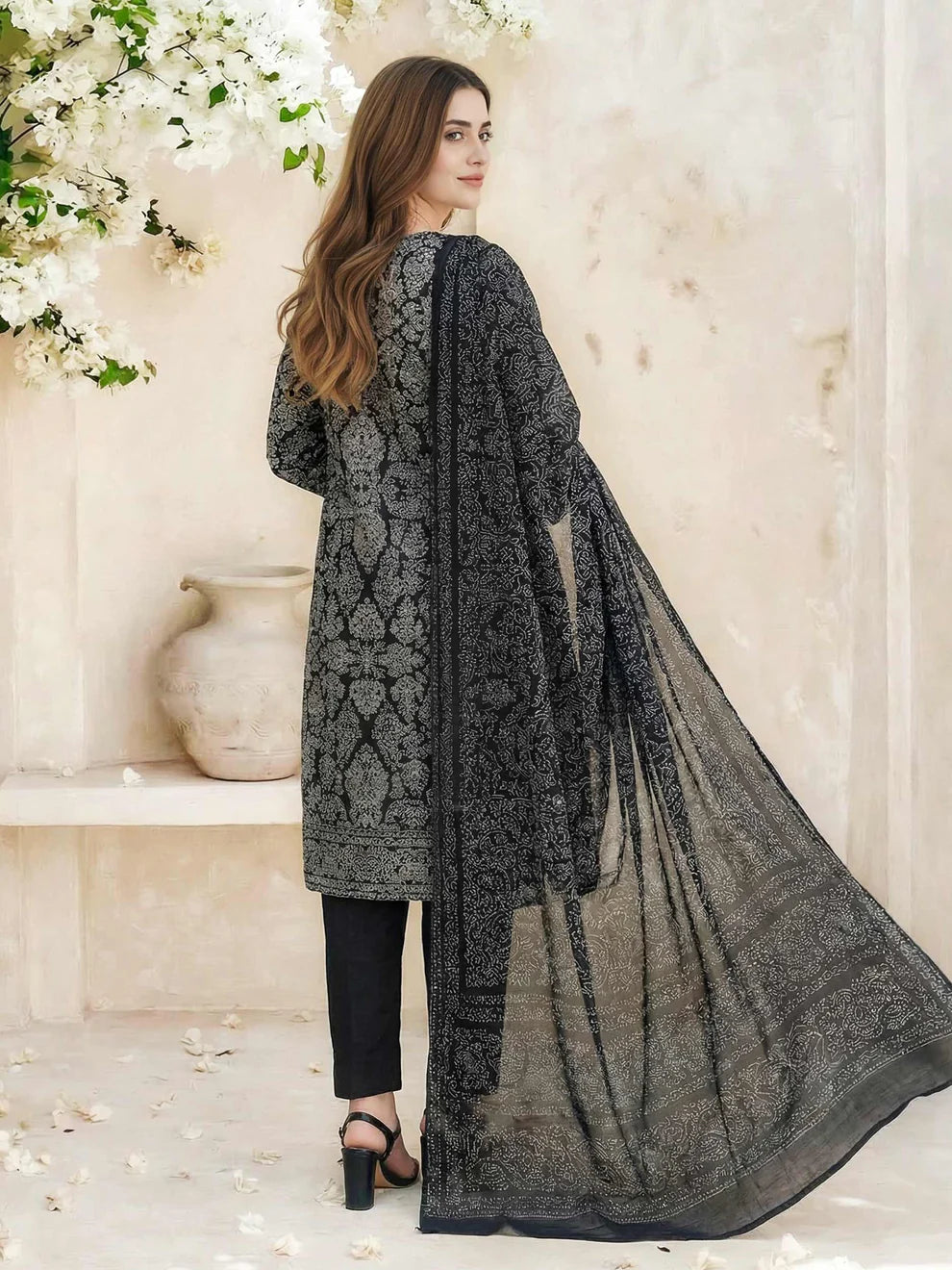 3 Piece Lawn Suit- Printed (Unstitched)