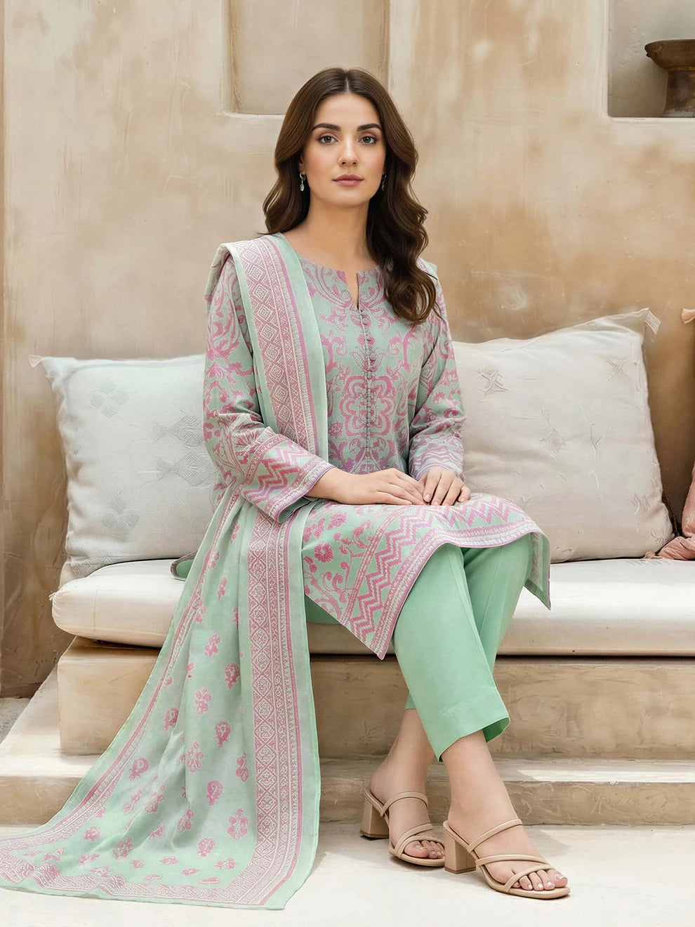 3 Piece Lawn Suit- Printed (Unstitched)