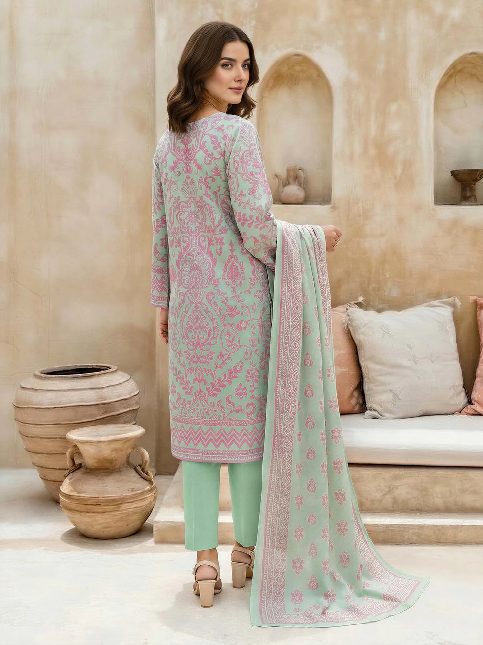 3 Piece Lawn Suit- Printed (Unstitched)