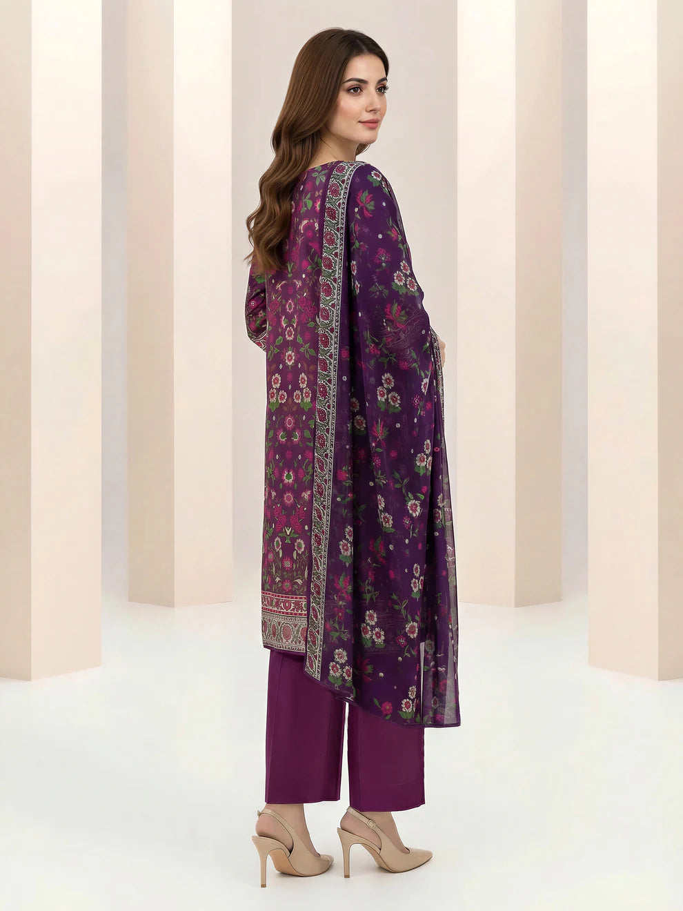 3 Piece Lawn Suit- Printed (Unstitched)