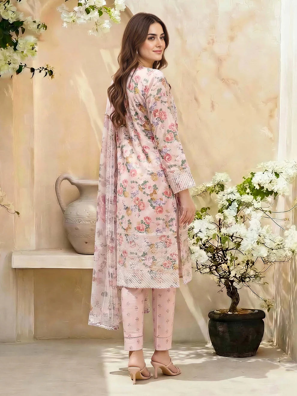 3 Piece Lawn Suit- Printed (Unstitched)