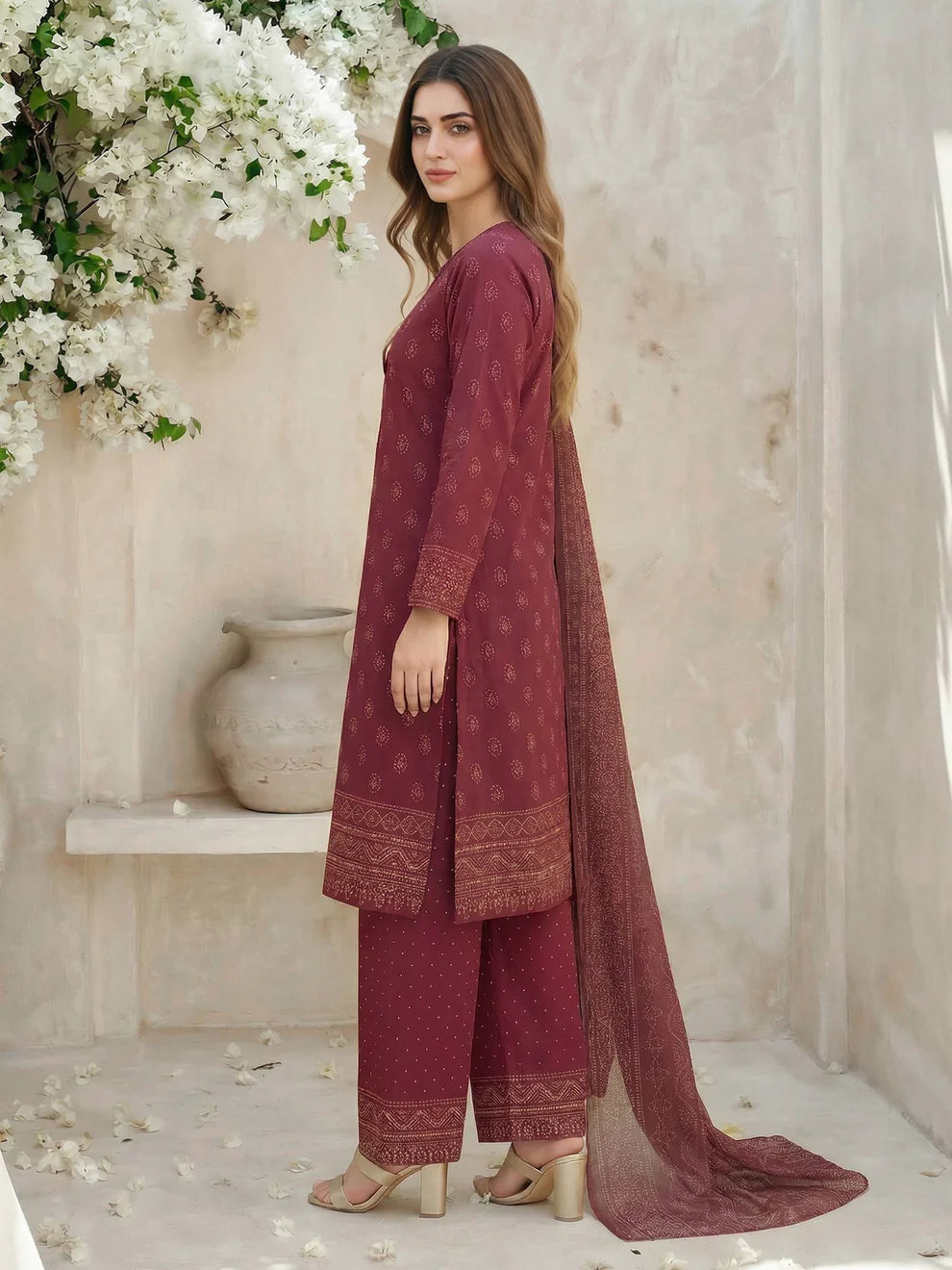 3 Piece Lawn Suit- Paste Printed (Unstitched)
