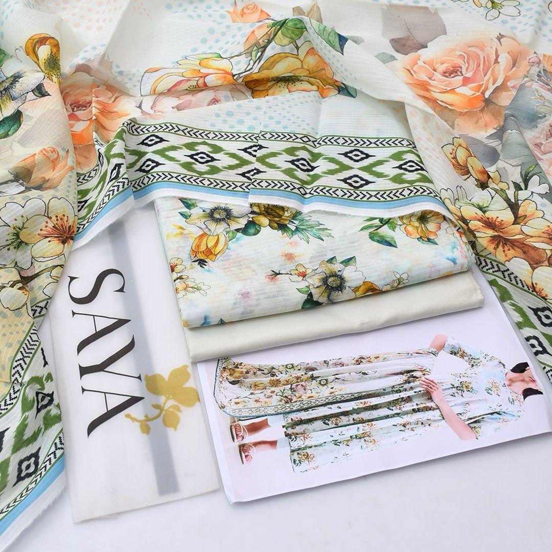 PRINTED LAWN DRESS SAYA BRAND