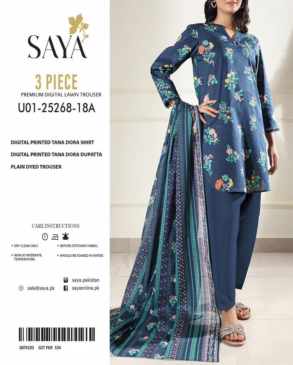PRINTED LAWN DRESS SAYA BRAND