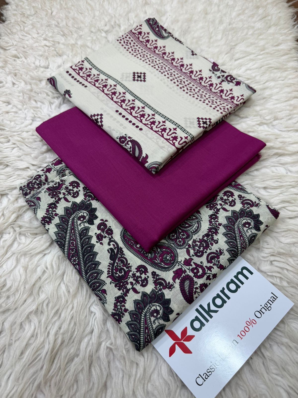AL KARAM  LAWN PRINTED DRESSS