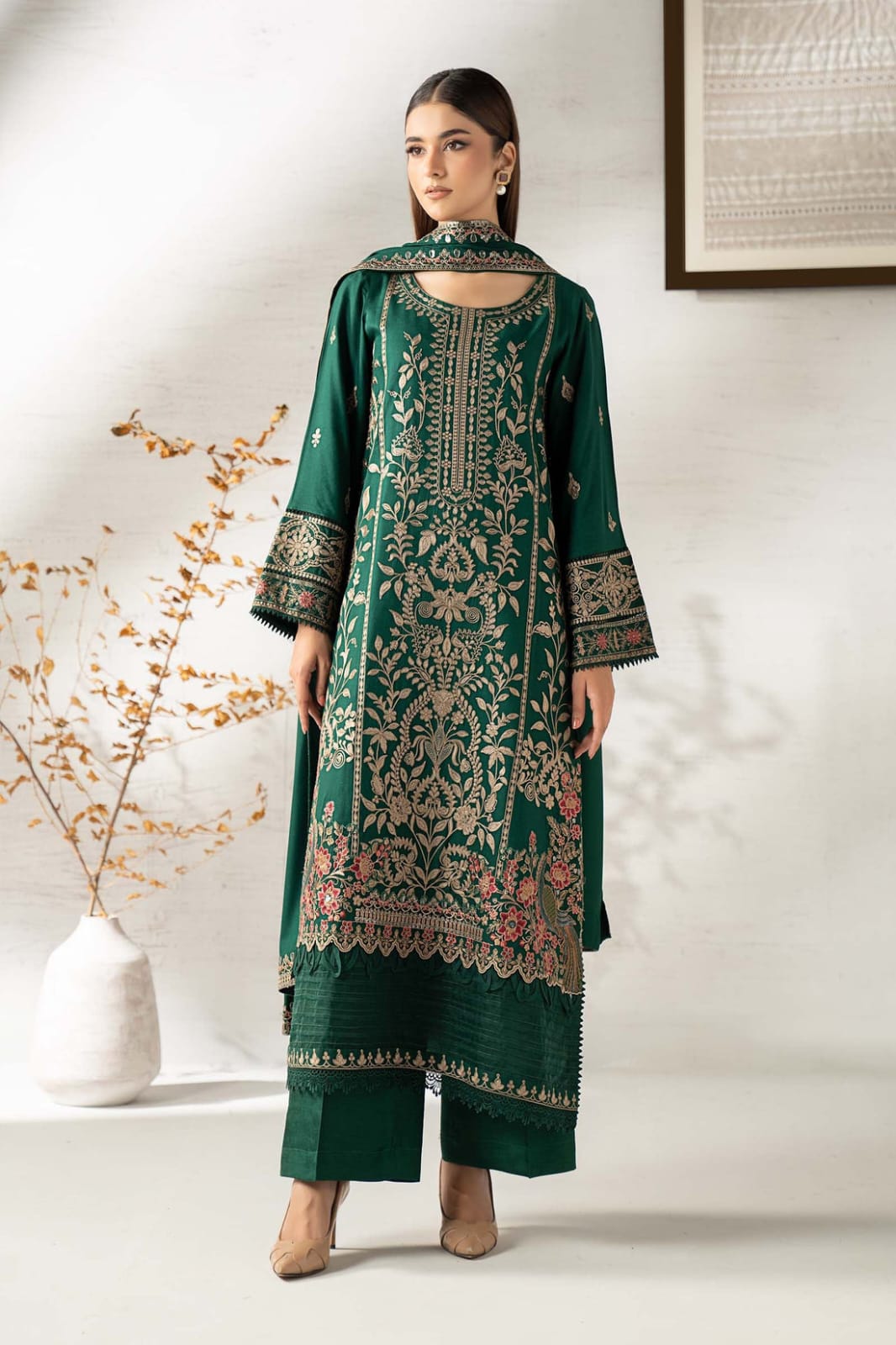 3 piece Embroidered  lawn