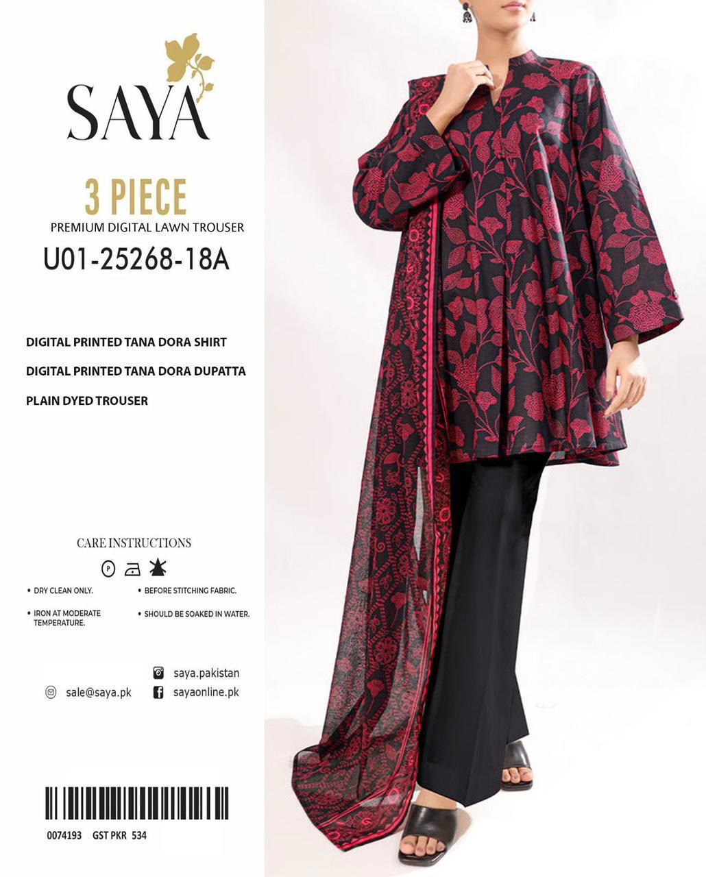 PRINTED LAWN DRESS SAYA BRAND