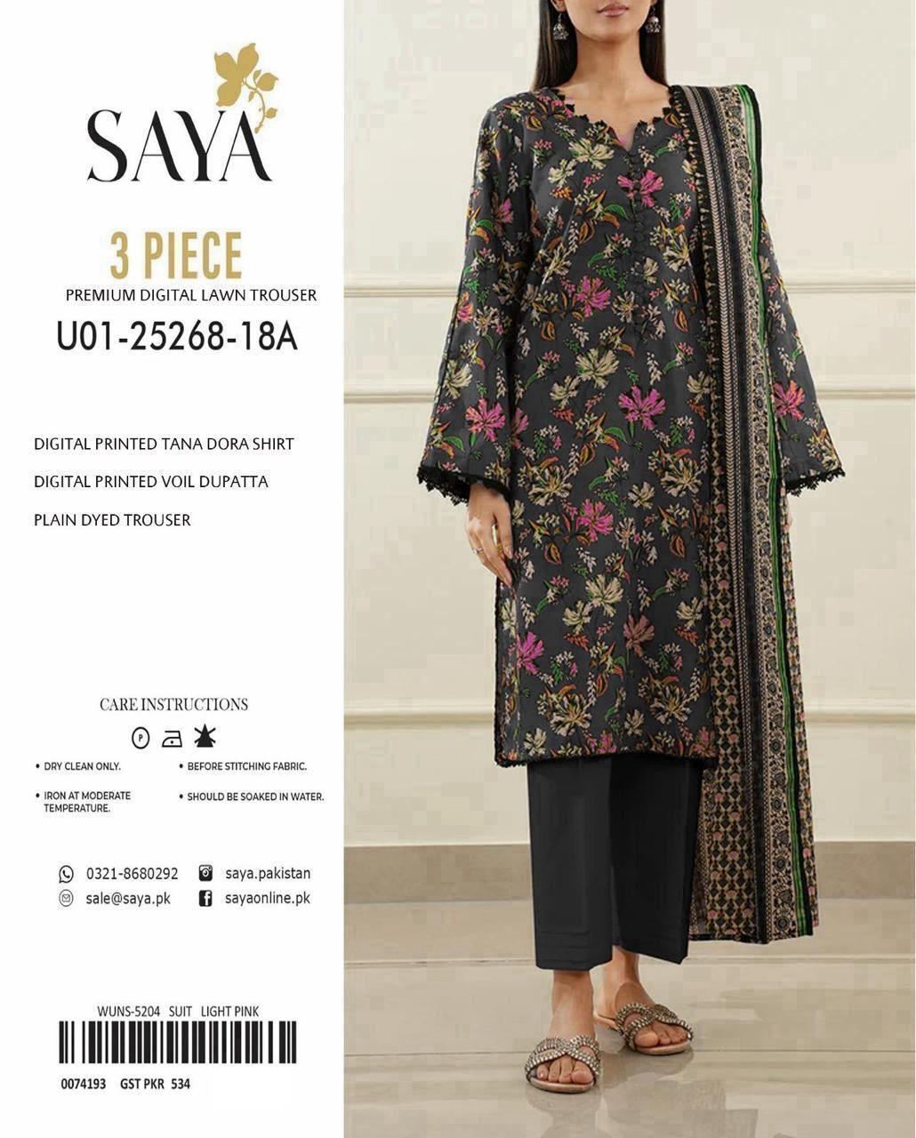 PRINTED LAWN DRESS SAYA BRAND