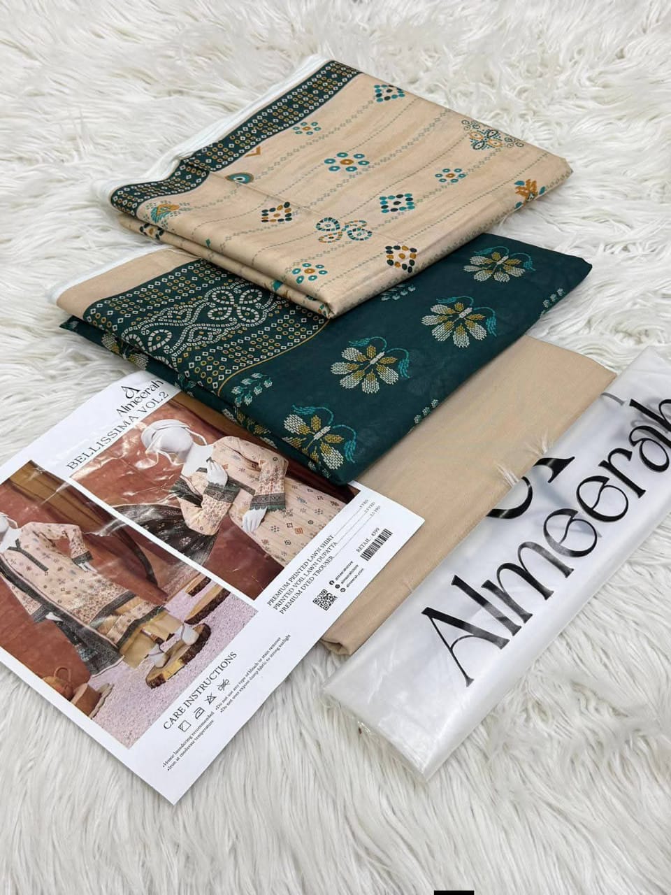 Ameerah Printed Collection 3-Piece Unstitched Floral Lawn Suit