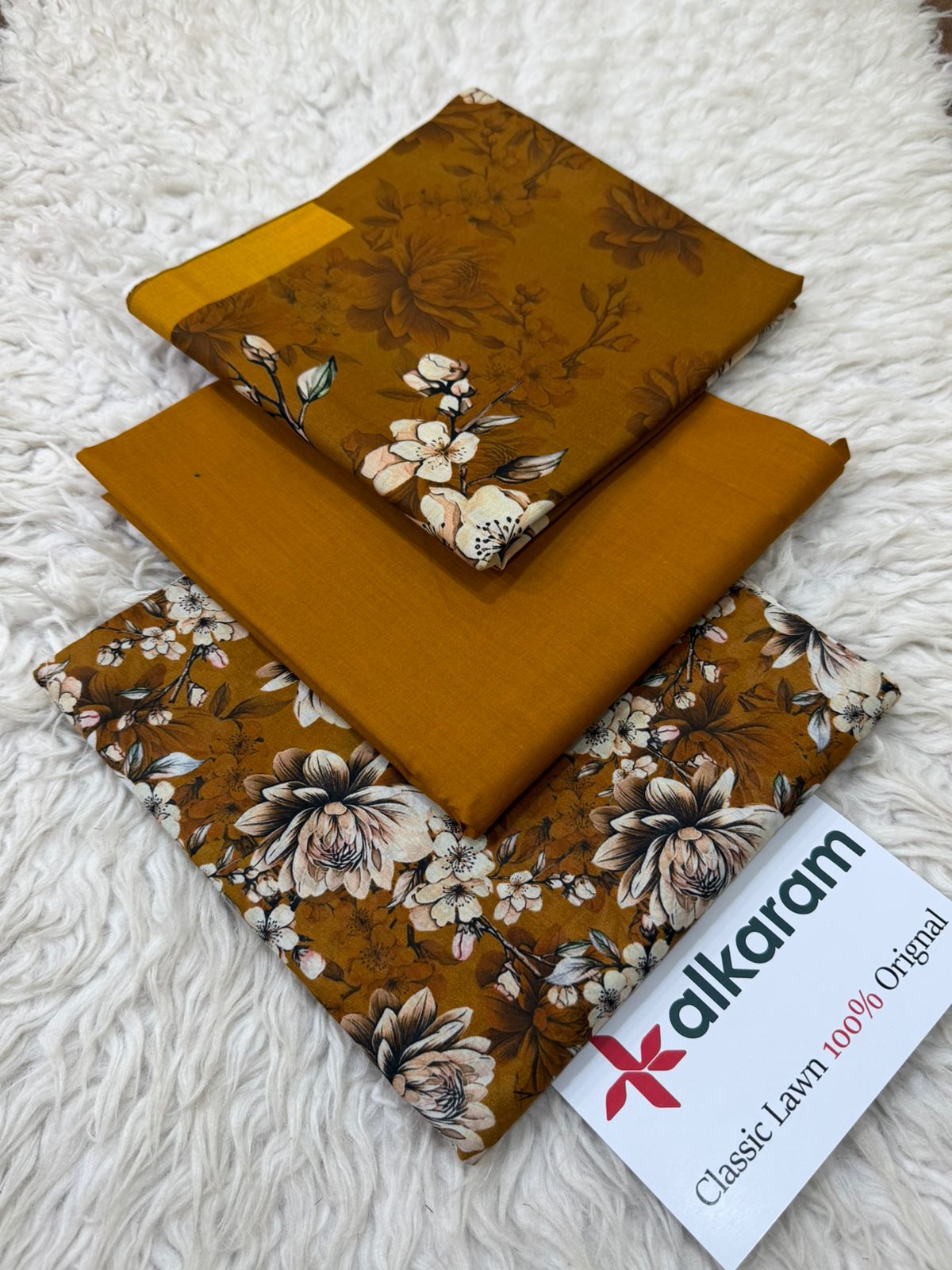 AL KARAM  LAWN PRINTED DRESSS