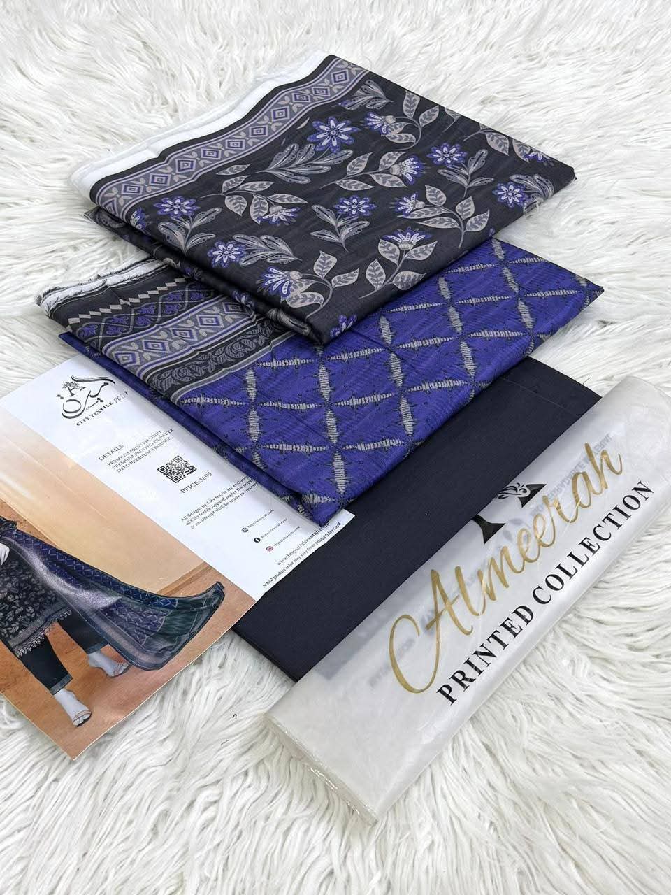 Ameerah Printed Collection 3-Piece Unstitched Floral Lawn Suit