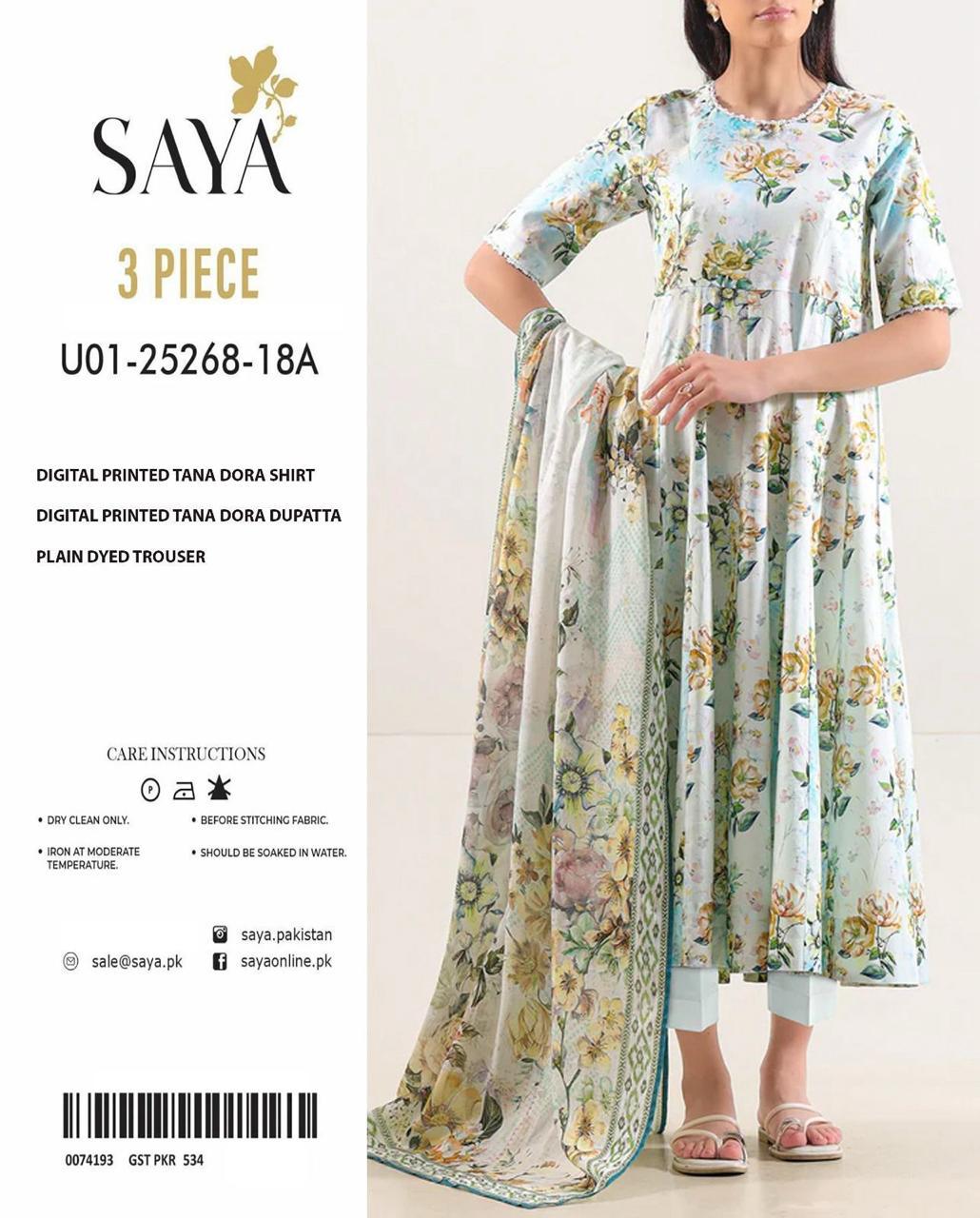 PRINTED LAWN DRESS SAYA BRAND