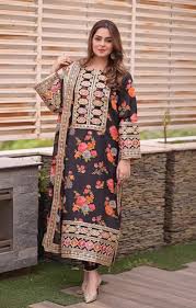 3 piece Embroidered  lawn
